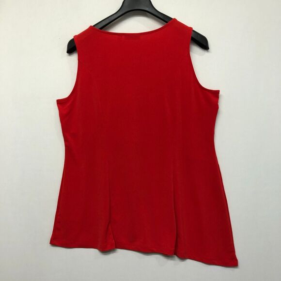 Susan Graver Women Sleeveless Asymmetric Hem Top Shirt Blouse Size Large M186 22 - Picture 10 of 12